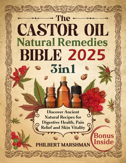 The Castor Oil Natural Remedies Bible - [3 in 1] Discover Ancient Natural Recipes for Digestive Health Pain Relief and Skin Vitality - cover