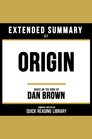 Extended Summary - Origin - Based On The Book By Dan Brown - cover