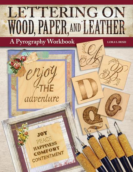 Lettering on Wood Paper and Leather - A Pyrography Workbook - cover