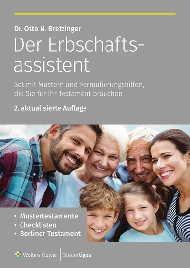 Der Erbschaftsassistent - Set mit Mustern und Formulierungshilfen die Sie für Ihr Testament brauchen - cover