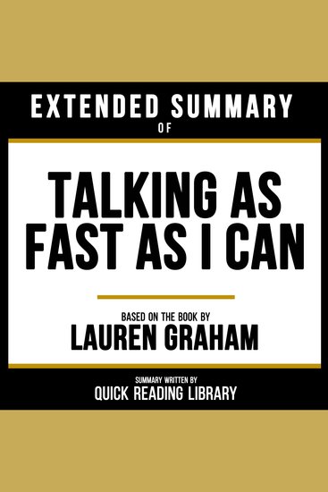 Extended Summary - Talking As Fast As I Can - Based On The Book By Lauren Graham - cover