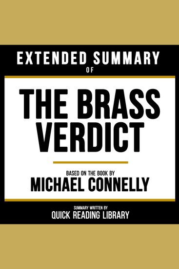 Extended Summary - The Brass Verdict - Based On The Book By Michael Connelly - cover