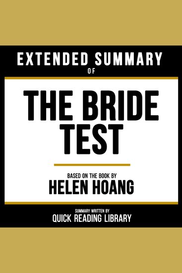Extended Summary - The Bride Test - Based On The Book By Helen Hoang - cover