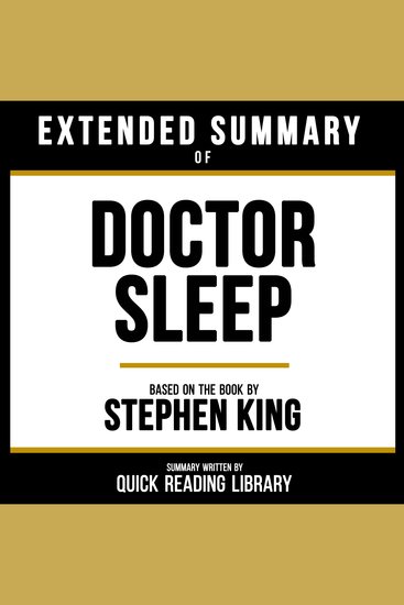 Extended Summary - Doctor Sleep - Based On The Book By Stephen King - cover