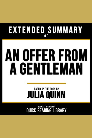 Extended Summary - An Offer From A Gentleman - Based On The Book By Julia Quinn - cover