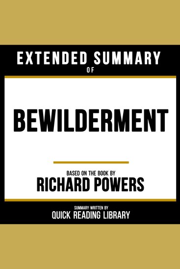 Extended Summary - Bewilderment - Based On The Book By Richard Powers - cover