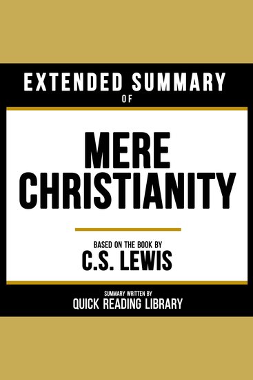 Extended Summary - Mere Christianity - Based On The Book By CS Lewis - cover