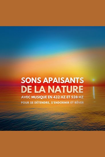 Sons apaisants de la nature avec musique en 432 Hz et 528 Hz pour se détendre s'endormir et rêver - Le murmure des vagues les sons apaisants de la forêt le chant des oiseaux et la douce pluie accompagnés de mélodies oniriques - cover
