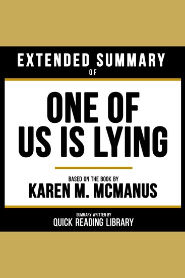 Extended Summary - One Of Us Is Lying - Based On The Book By Karen M Mcmanus - cover