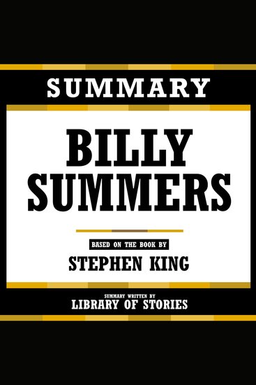 Summary - Billy Summers - Based On The Book By Stephen King - cover