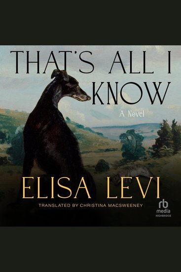 That's All I Know - A Novel - cover