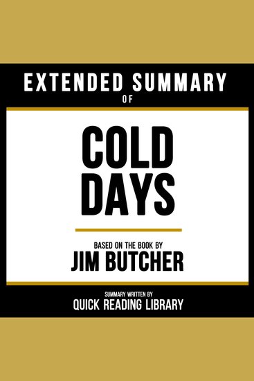 Extended Summary - Cold Days - Based On The Book By Jim Butcher - cover