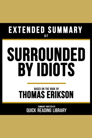 Extended Summary - Surrounded By Idiots - Based On The Book By Thomas Erikson - cover