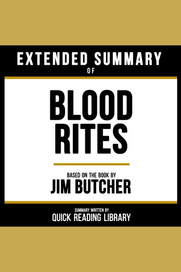 Extended Summary - Blood Rites - Based On The Book By Jim Butcher - cover