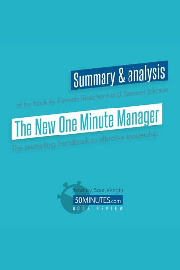 Book Review: The New One Minute Manager by Kenneth Blanchard and Spencer Johnson - The bestselling handbook to effective leadership - cover