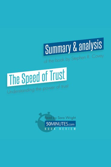 Book Review: The Speed of Trust by Stephen MR Covey - Understanding the power of trust - cover