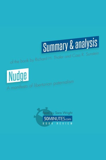 Book Review: Nudge by Richard H Thaler and Cass R Sunstein - A manifesto of libertarian paternalism - cover