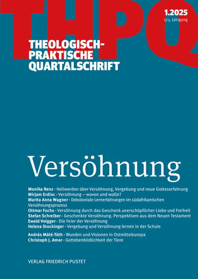 Versöhnung - Theologisch-praktische Quartalschrift 1 2025 - cover