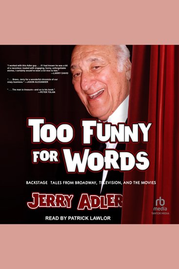 Too Funny For Words - Backstage Tales from Broadway Television and the Movies - cover