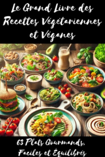 Le Grand Livre des Recettes Végétariennes et Véganes - 63 Plats Gourmands Faciles et Équilibrés - cover