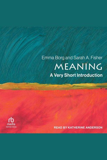 Meaning - A Very Short Introduction - cover
