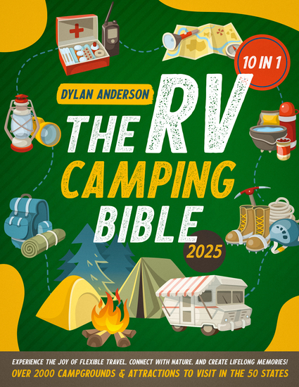 The RV Camping Bible - [10 in 1] Experience the Joy of Flexible Travel Connect with Nature and Create Lifelong Memories! Over 2000 Campgrounds & Attractions to Visit in the 50 States - cover