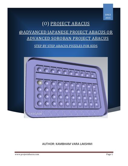 Advanced Japanese Project Abacus (or) Advanced Soroban Project Abacus - Advanced Japanese Project Abacus (or) Advanced Soroban Project Abacus - cover
