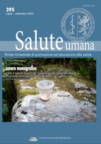 Micro e nanoplastiche: dalla valutazione dei rischi a un’azione efficace di prevenzione - Numero monografico di La Salute Umana - cover