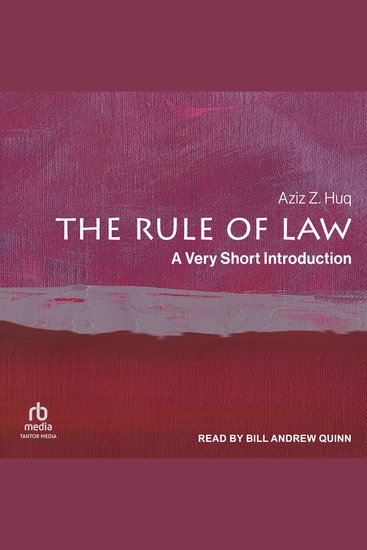 The Rule of Law - A Very Short Introduction - cover