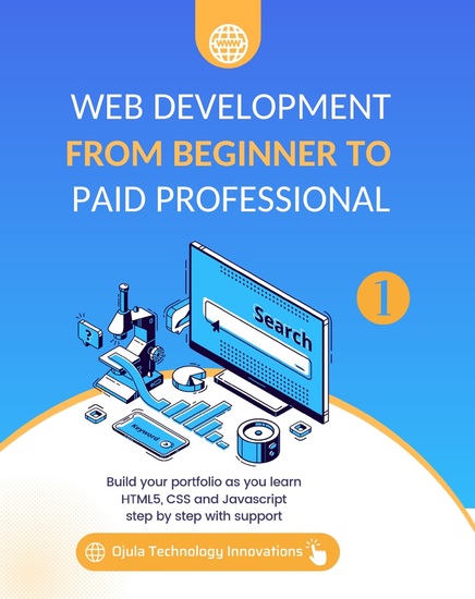 Web Development from Beginner to Paid Professional - Build your portfolio as you learn Html5 CSS and Javascript step by step with support - cover