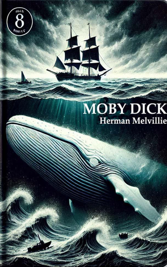 Moby Dick - A timeless literary masterpiece that delves into the depths of obsession and the human struggle - cover
