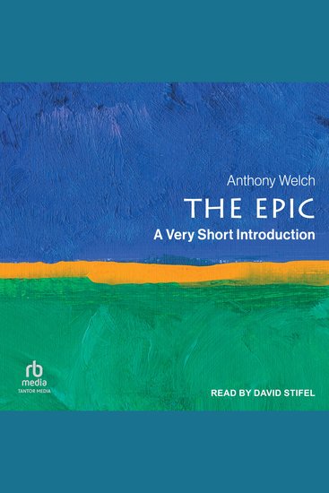 The Epic - A Very Short Introduction - cover