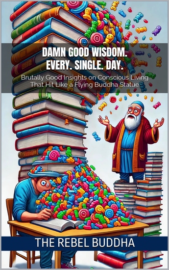Damn Good Wisdom—Every Single Day - Brutally Good Insights on Conscious Living That Hit Like a Flying Buddha Statue - cover