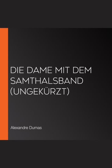 Die Dame mit dem Samthalsband (ungekürzt) - cover