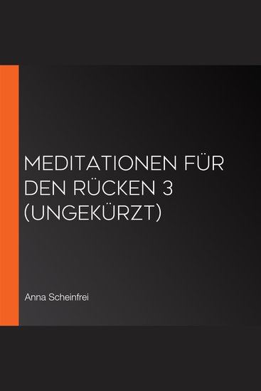 Meditationen für den Rücken 3 (ungekürzt) - cover