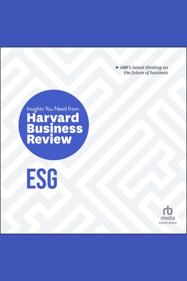 ESG - The Insights You Need from Harvard Business Review - cover