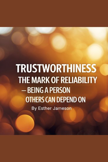 Trustworthiness - The Mark of Reliability - Being a Person Others Can Depend on - cover