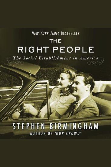 The Right People - The Social Establishment in America - cover