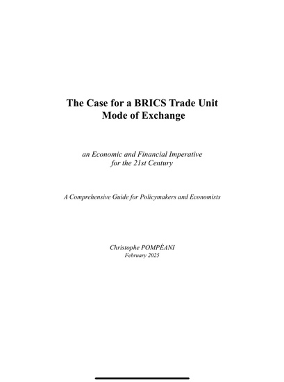 The Case for a BRICS Trade Unit Mode of Exchange - Building Resilience in Global Finance - cover