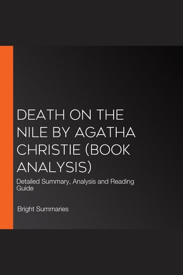 Death on the Nile by Agatha Christie (Book Analysis) - Detailed Summary Analysis and Reading Guide - cover
