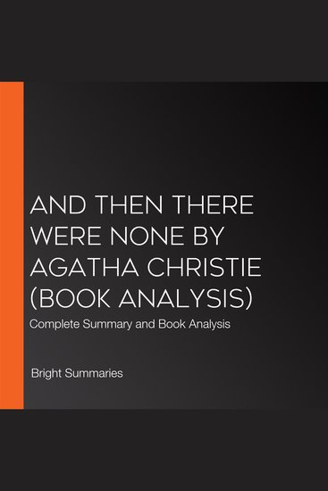 And Then There Were None by Agatha Christie (Book Analysis) - Complete Summary and Book Analysis - cover