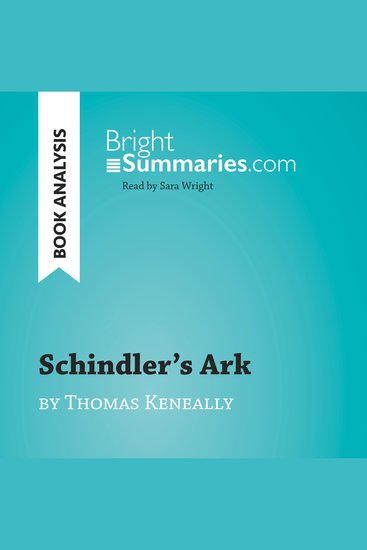 Schindler's Ark by Thomas Keneally (Book Analysis) - Detailed Summary Analysis and Reading Guide - cover