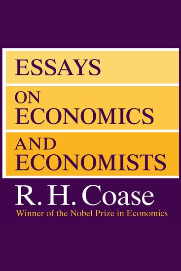 Essays on Economics and Economists - cover