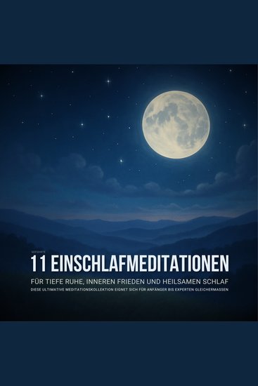 11 geführte Einschlafmeditationen für tiefe Ruhe inneren Frieden und heilsamen Schlaf - Die beruhigende Audiokollektion für nächtliche Entspannung Selbstheilung und sanftes Einschlafen – für Anfänger und Fortgeschrittene gleichermaßen geeignet - cover