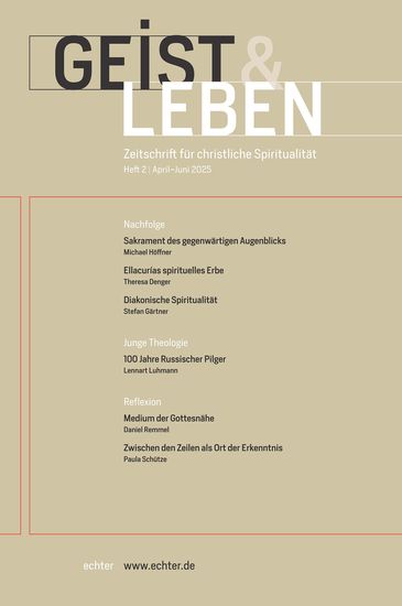 Geist & Leben 2 2025 - Zeitschrift für christliche Spiritualität - cover