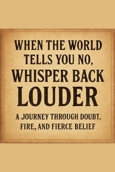 When the World Tells You No Whisper Back Louder: A Journey Through Doubt Fire and Fierce Belief - cover