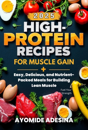 High-Protein Recipes for Muscle Gain 2025 - Fuel Your Strength: Easy Delicious and Nutrient-Packed Meals for Building Lean Muscle - cover