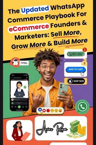The Updated WhatsApp Commerce Playbook For eCommerce Founders & Marketers: Sell More Grow More & Build More - cover
