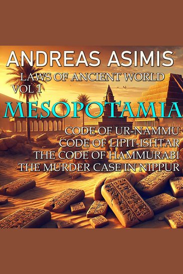 Laws of Ancient World Vol 1: Mesopotamia - Code of Ur-Nammu Code of Lipit-Ishtar The Code of Hammurabi The Murder Case in Nippur - cover