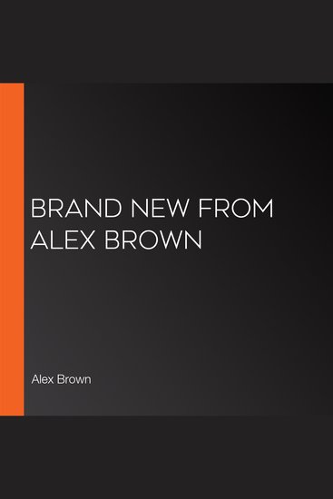 Brand new from Alex Brown - cover